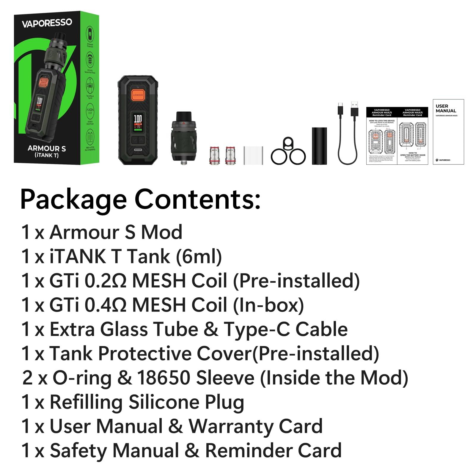 geekvape aegis solo 3 istruzioni VAPORESSO Armour Max Dual Vape Kit User Manual main image 1
