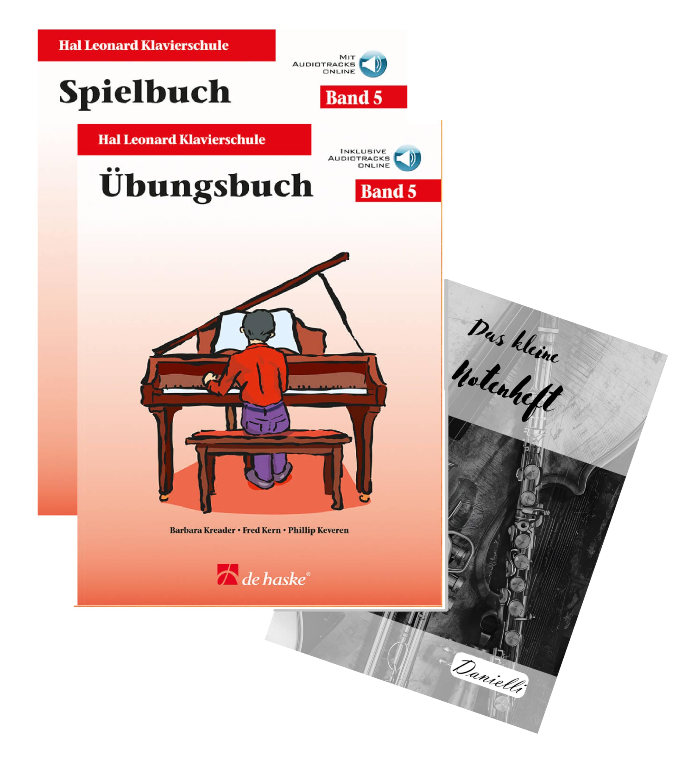 Phillip Keveren: Hal Leonard Klavierschule Band 5 - Unterrichtsbuch + Spielbuch (Set), Ausgabe inkl. Online-Audio und Notenheft, 9789043171182 + 9789043173018, 0530-99-404DHE + 0531-99-404DHE
