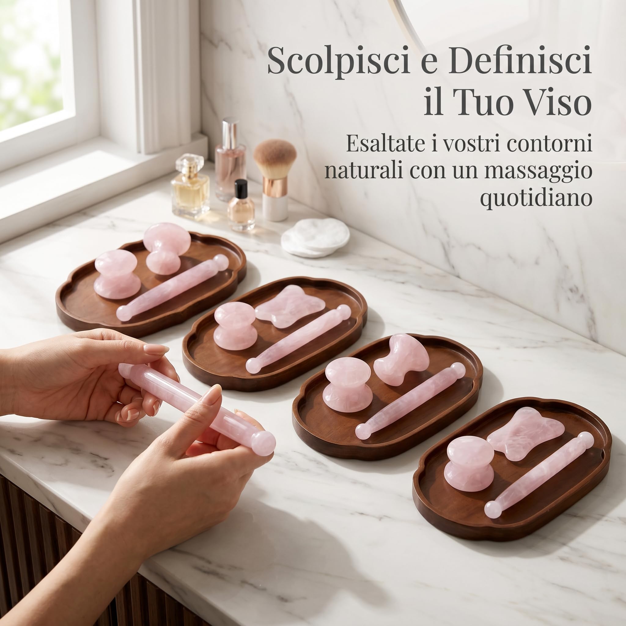 Rose a Set, a Facial Tools Roller, for Women and Men