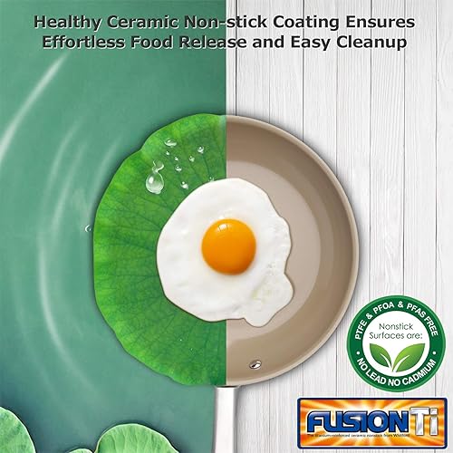 Miniatura 6 de Duxtop Placa de cocción de inducción portátil, plata 9600LS/BT-200DZ y sartén antiadherente de cerámica, sartén de inducción de acero inoxidable,