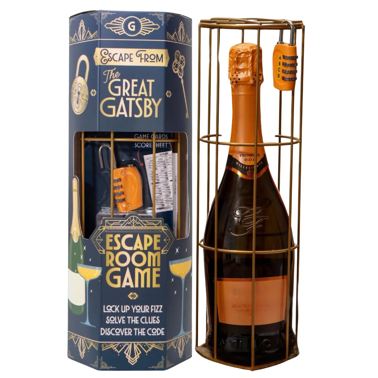 Boxer Gifts The Great Gatsby Wine Escape Room Game – Brain Teaser Puzzle Box for Adults, Unusual Birthday Gift for Women Fun Party Game, Gift Idea, Brain-Teasing Escape Puzzle