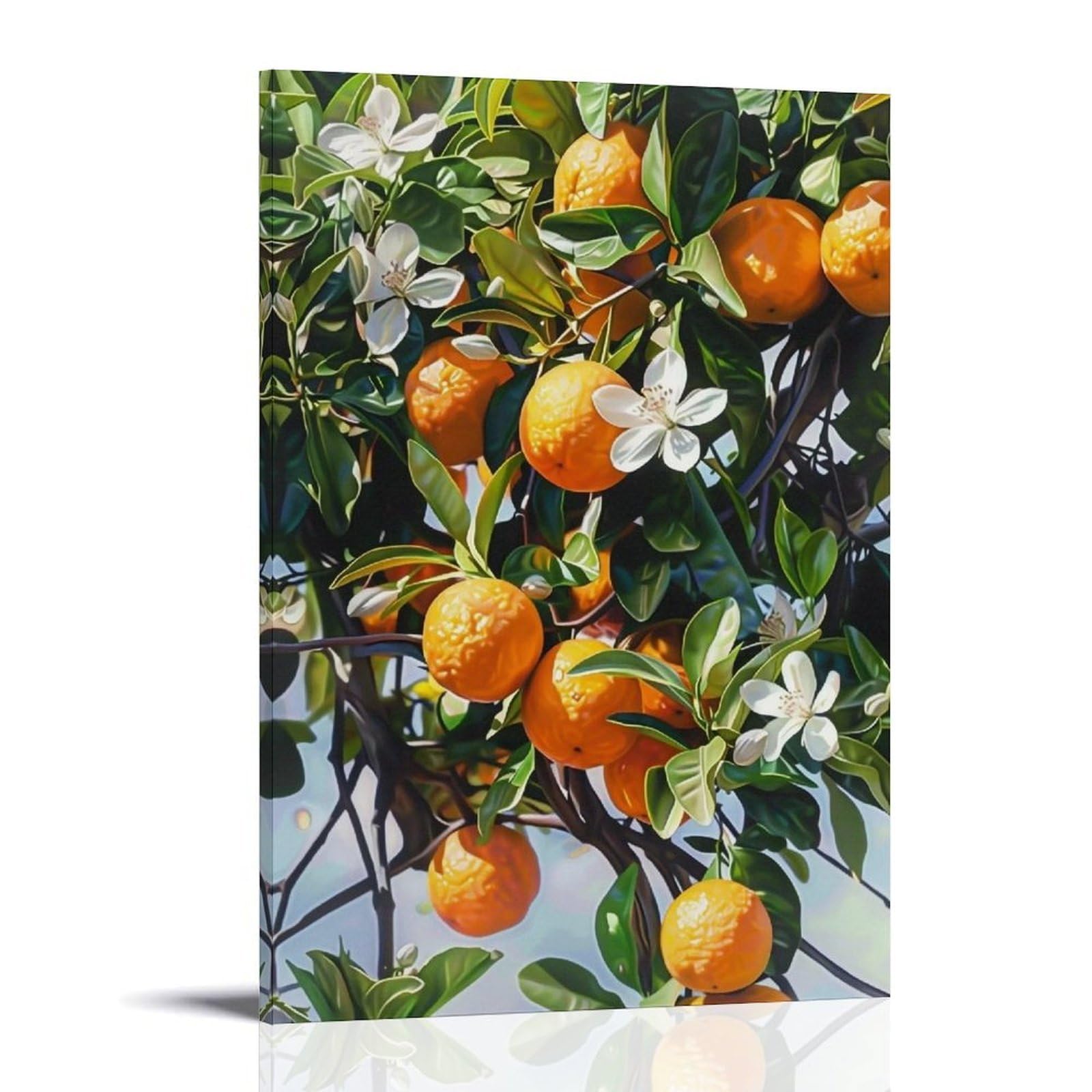 MGHTGRWE Sunny Citrus Grove (3) Poster Wall Art Canvas Vintage Aesthetic Painting Decor for Rooms 24x36inch Frame-style