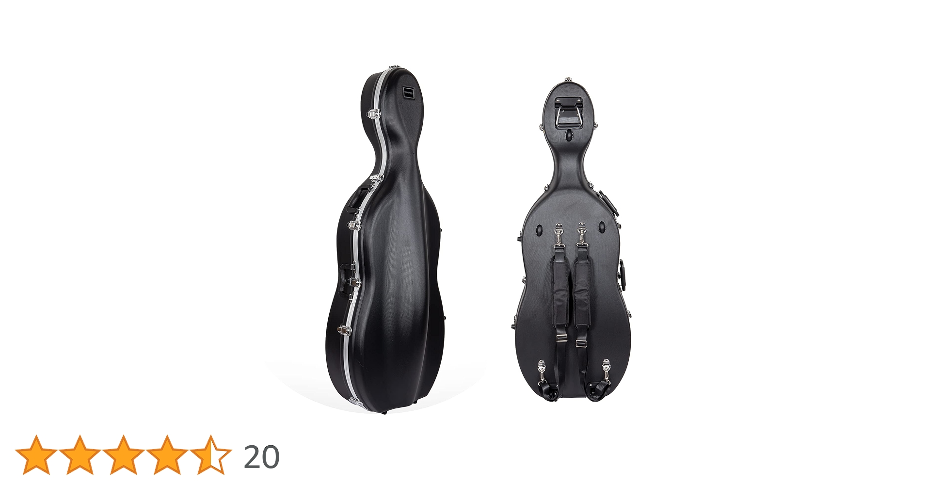 Amazon | Crossrock 3/4と4/4サイズのチェロケース | ABS成形ハード