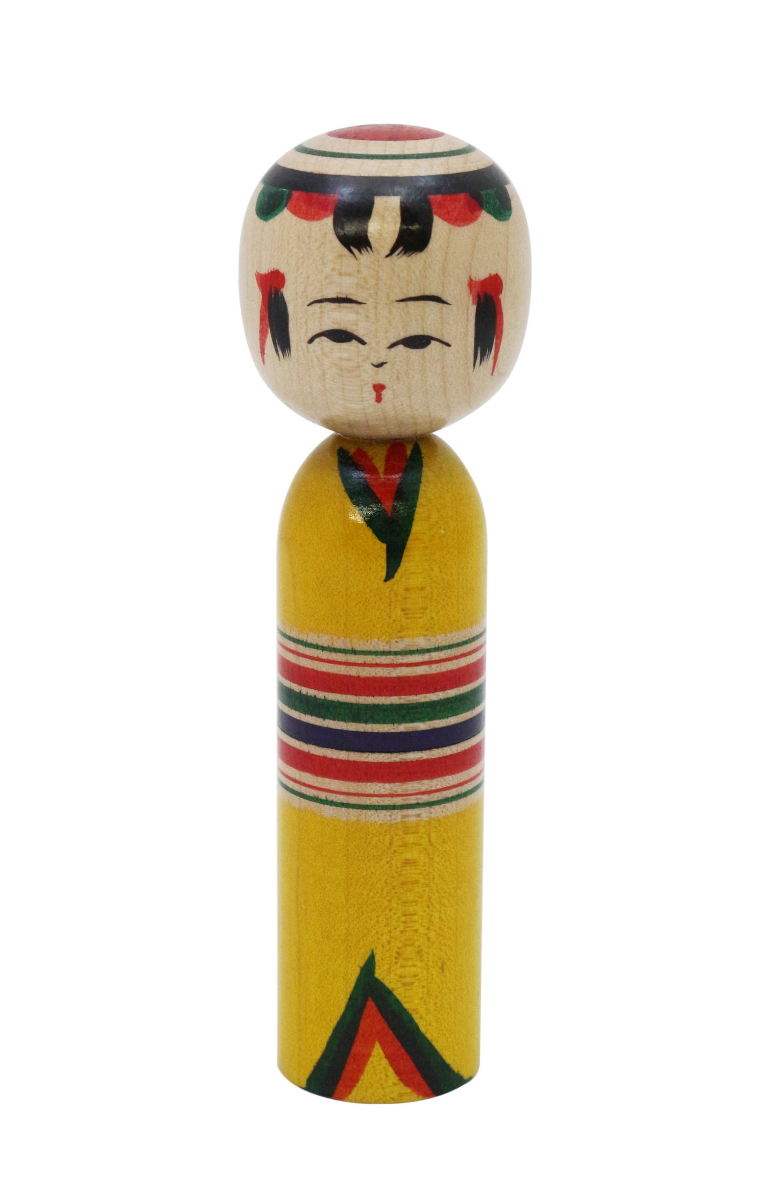 Michinoku Kokeshi Wooden Doll, 12cm