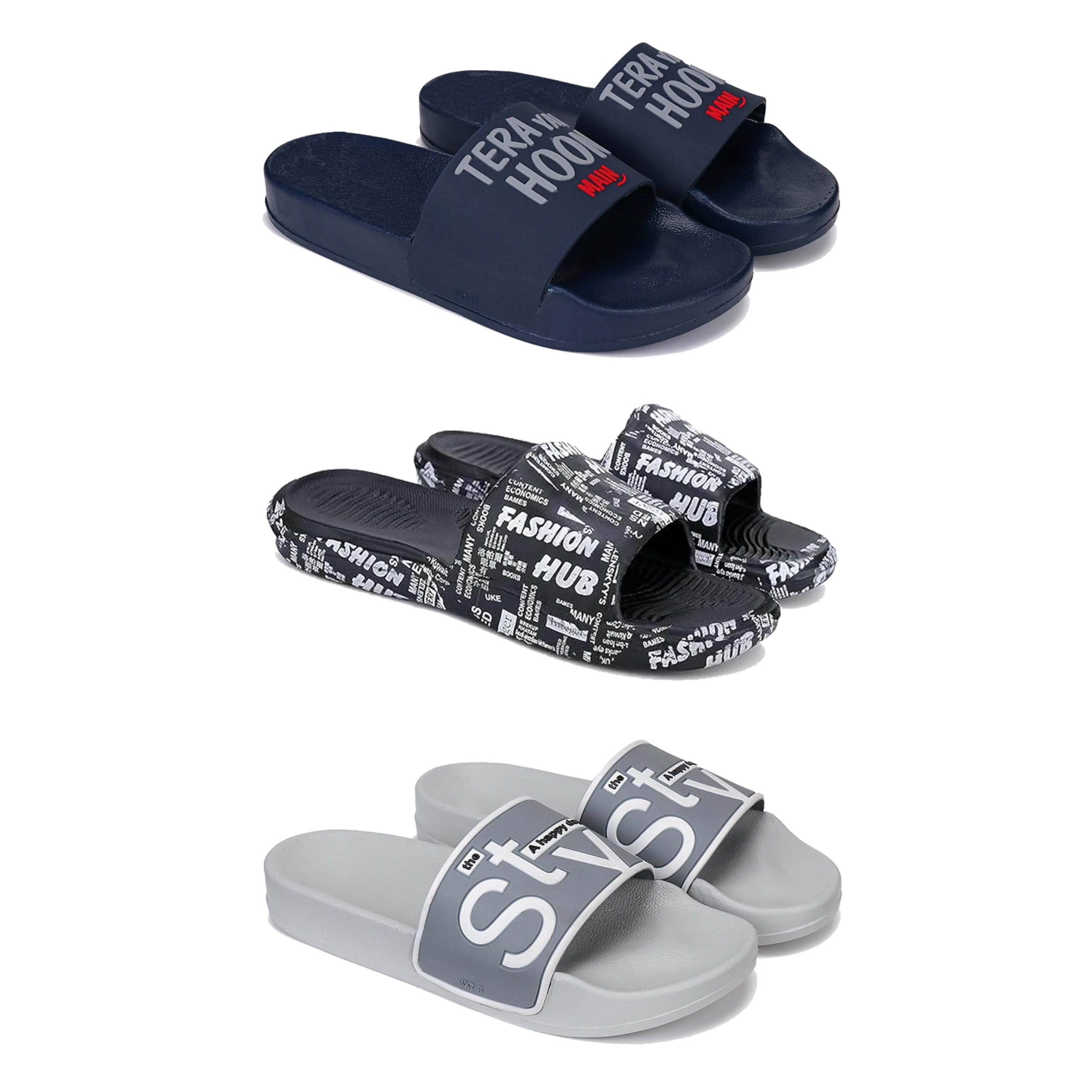 Men's Sandals | Lightweight Wear| Stylish & Easy to Wear For Men's GRP-SAN-(3-COMBO)-1588-3103-1589
