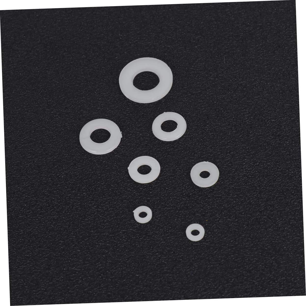 Mobestech 1050piezas Arandelas De Nylon Placas Planas Para Soportes Aislantes Para Eléctricas y Automóvil De Caja