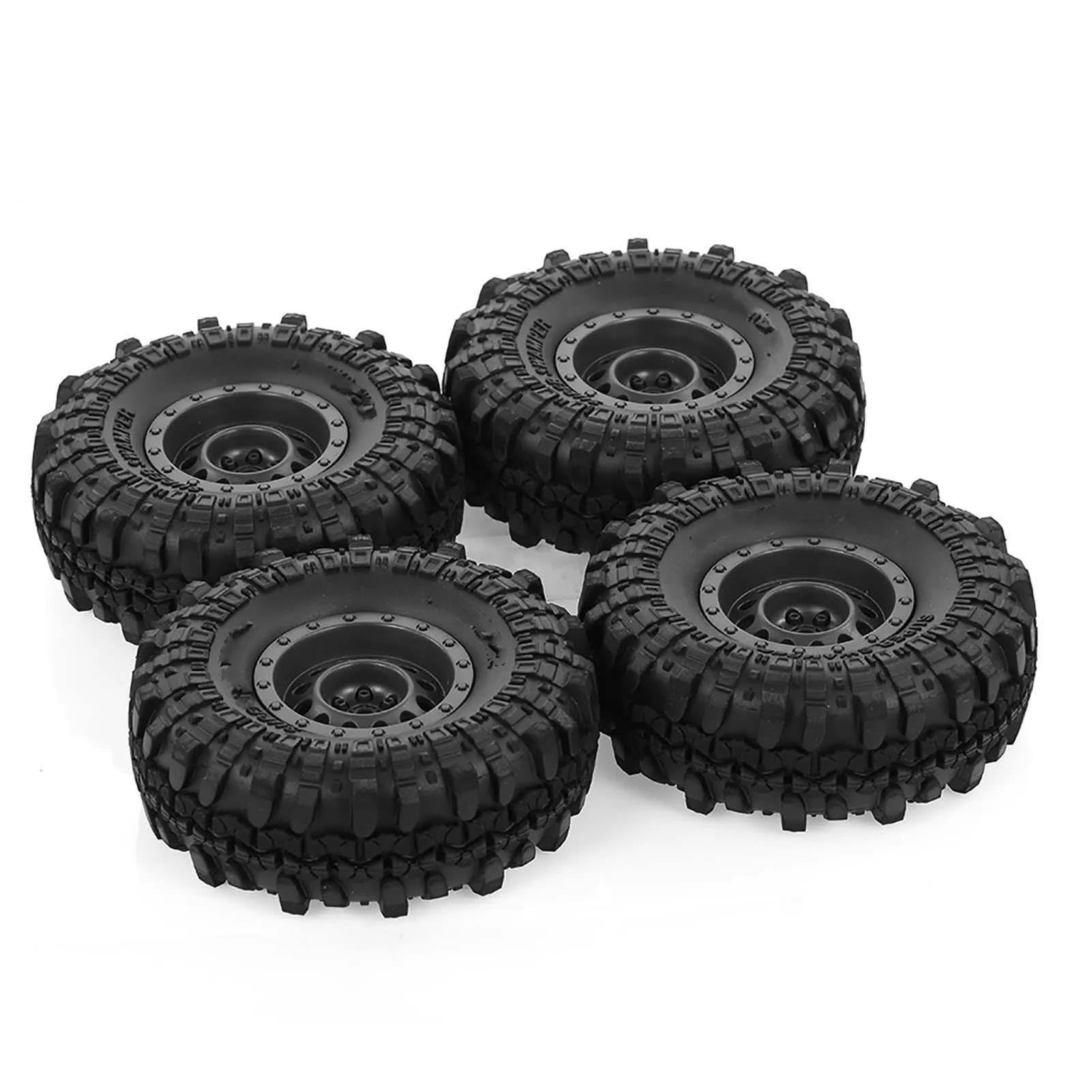 RC Neumáticos Rueda para Traxxas para HSP para Redcat para Tamiya para Axial SCX10 D90 1/10 RC Rock Crawler Car 4 Uds Neumáticos De Goma 1,9