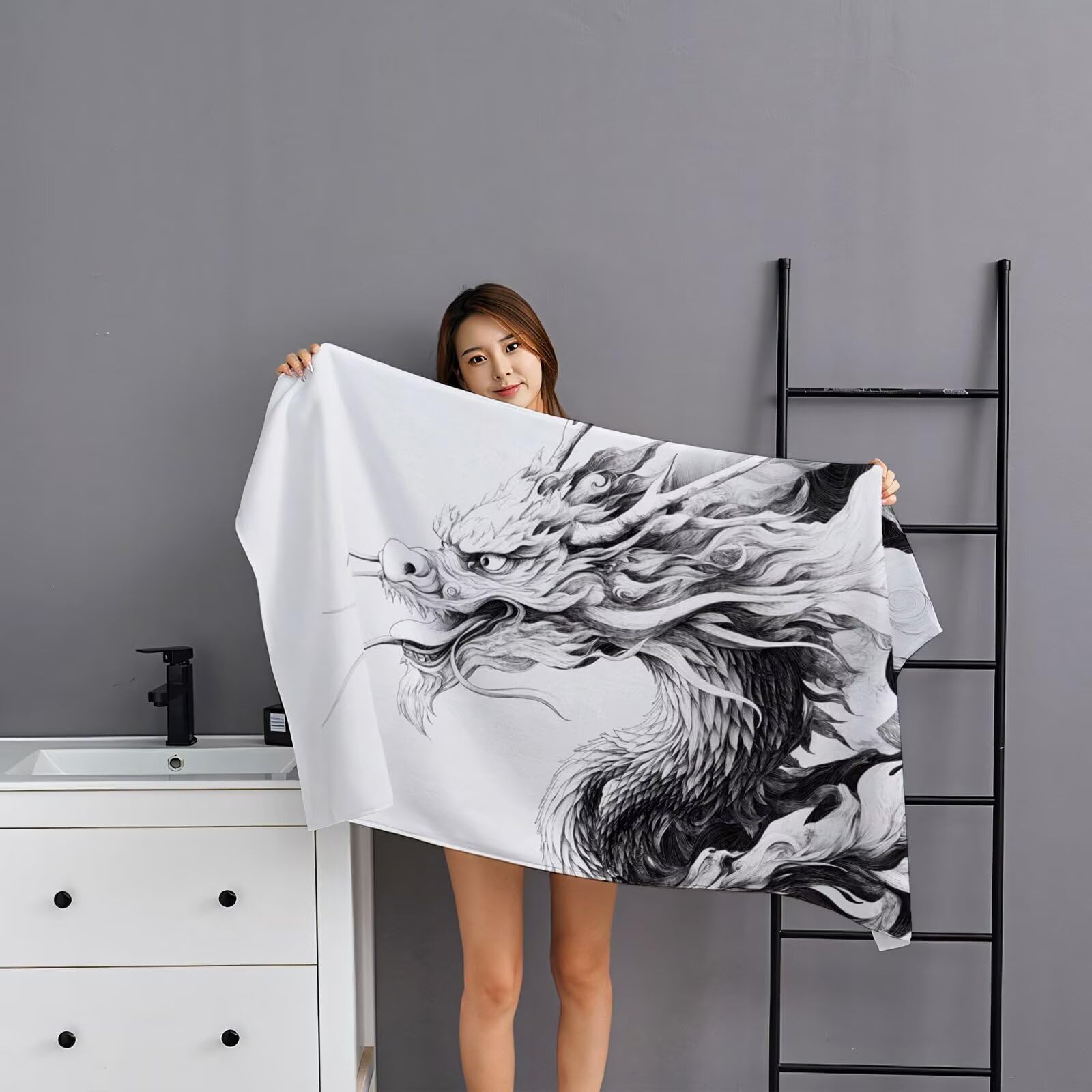2 szt., bardzo duże 100 x 200 cm, gładki, szybkoschnący ręcznik z mikrofibry, bez piasku i plażowy, lekki podróżny, kompaktowy ręcznik kempingowy z torbą do przechowywania, chłonny, dla kobiet
