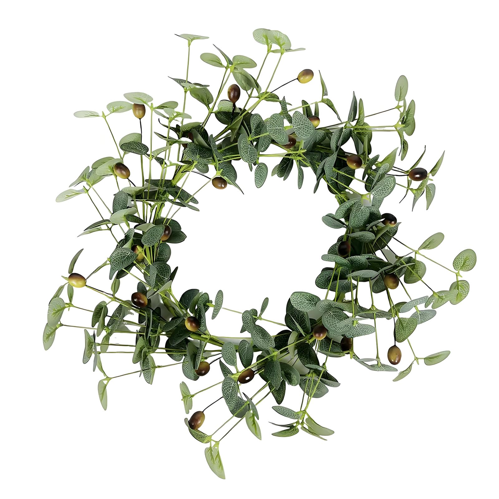 Handcrafted Leaves Garlands with Bright Berries Celebration Decoration for Indoor Decoration and Festival Event Long Time Blossomy Wreath