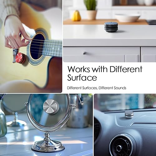 Miniatura 4 de Docooler Altavoz de conducción ósea, mini altavoces inalámbricos verdaderos, sonido inalámbrico, altavoz portátil creativo, sonido estéreo,