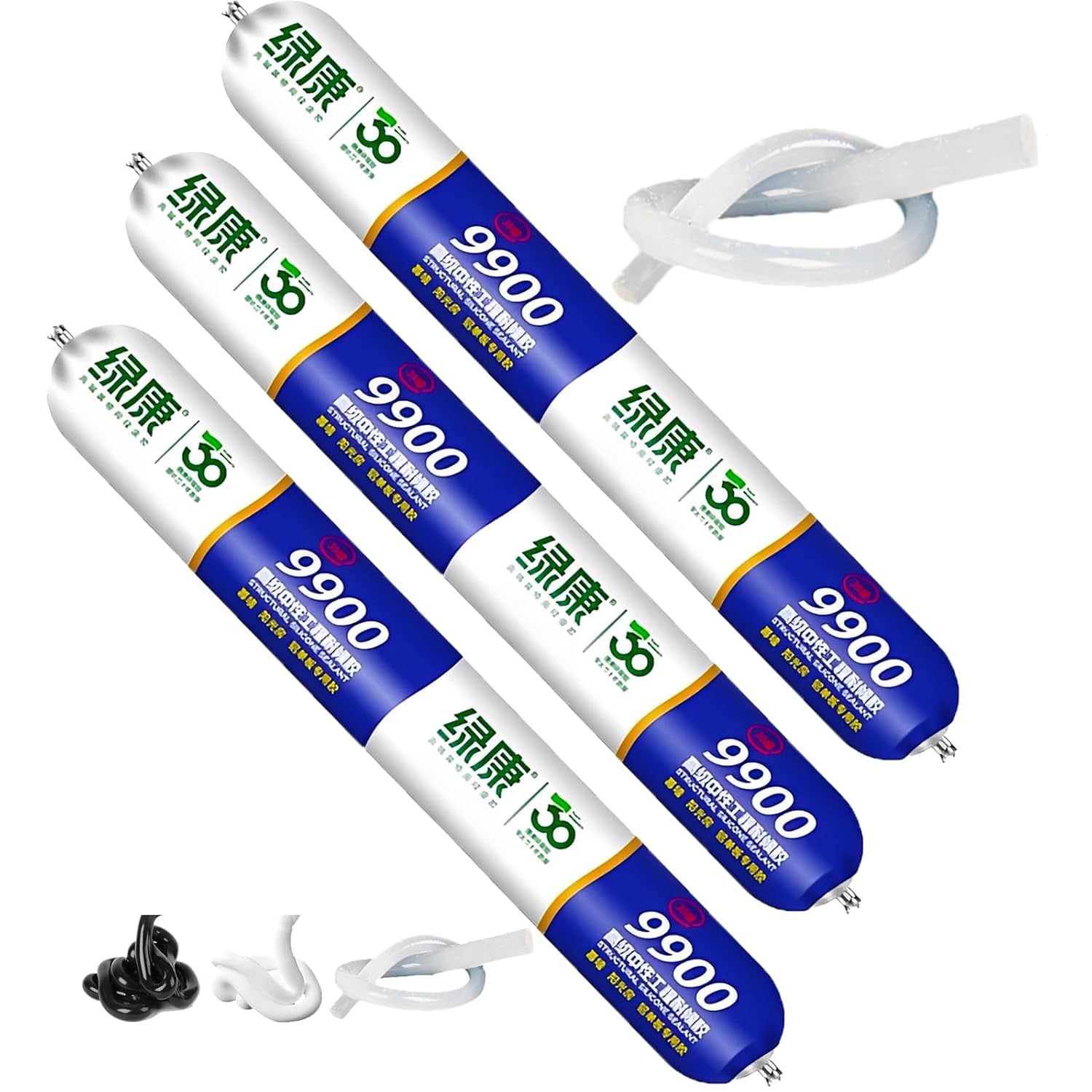 Sellador 9900 Impermeable, 9900 Silicone Waterproof Sealant, Solución Permanente para Grietas en Techos y Paredes, Sellador de Silicona Impermeable de Silicona para Exteriores (Transparent,3Pcs)