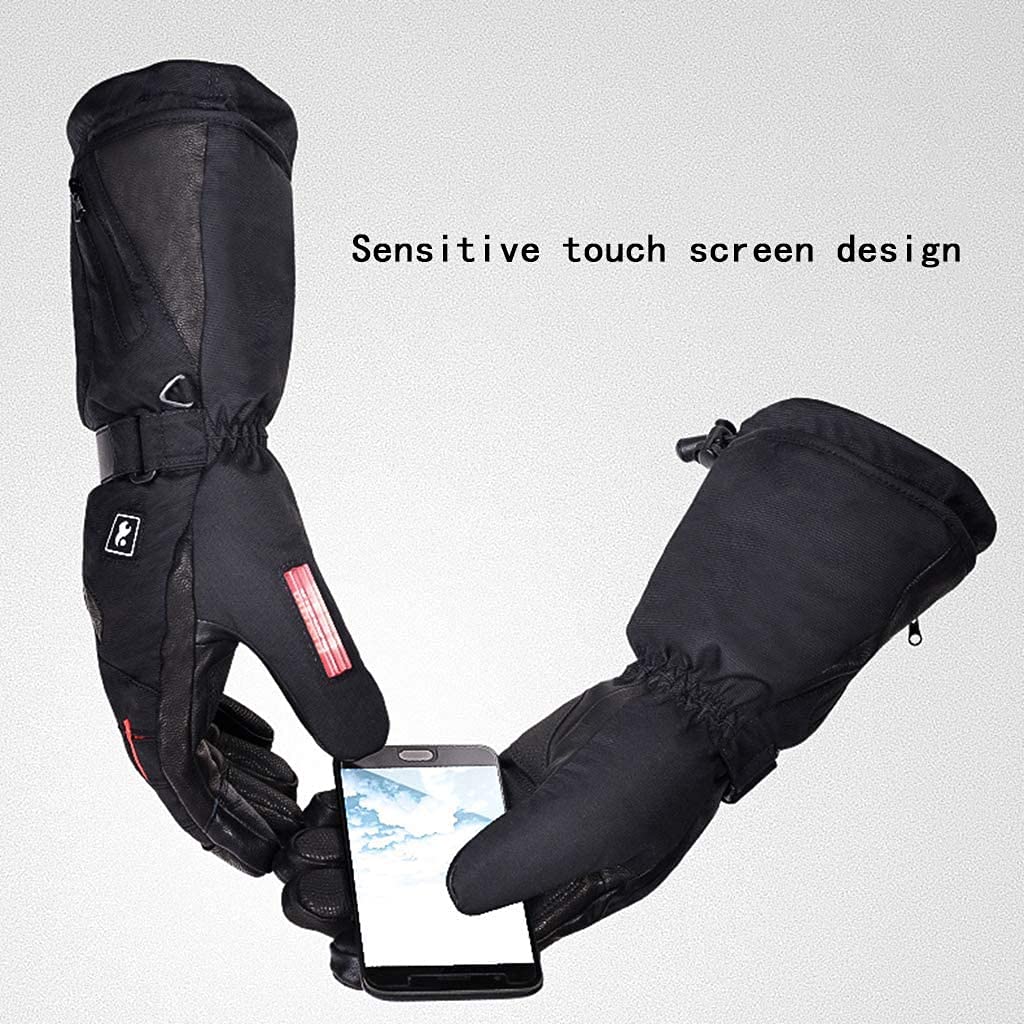 CHEWYNP Guantes térmicos Guantes térmicos para Hombres y Mujeres Acampar Senderismo Esquí Caza, Guantes térmicos de Calentamiento de batería Guantes térmicos eléctricos a Prueba de Viento