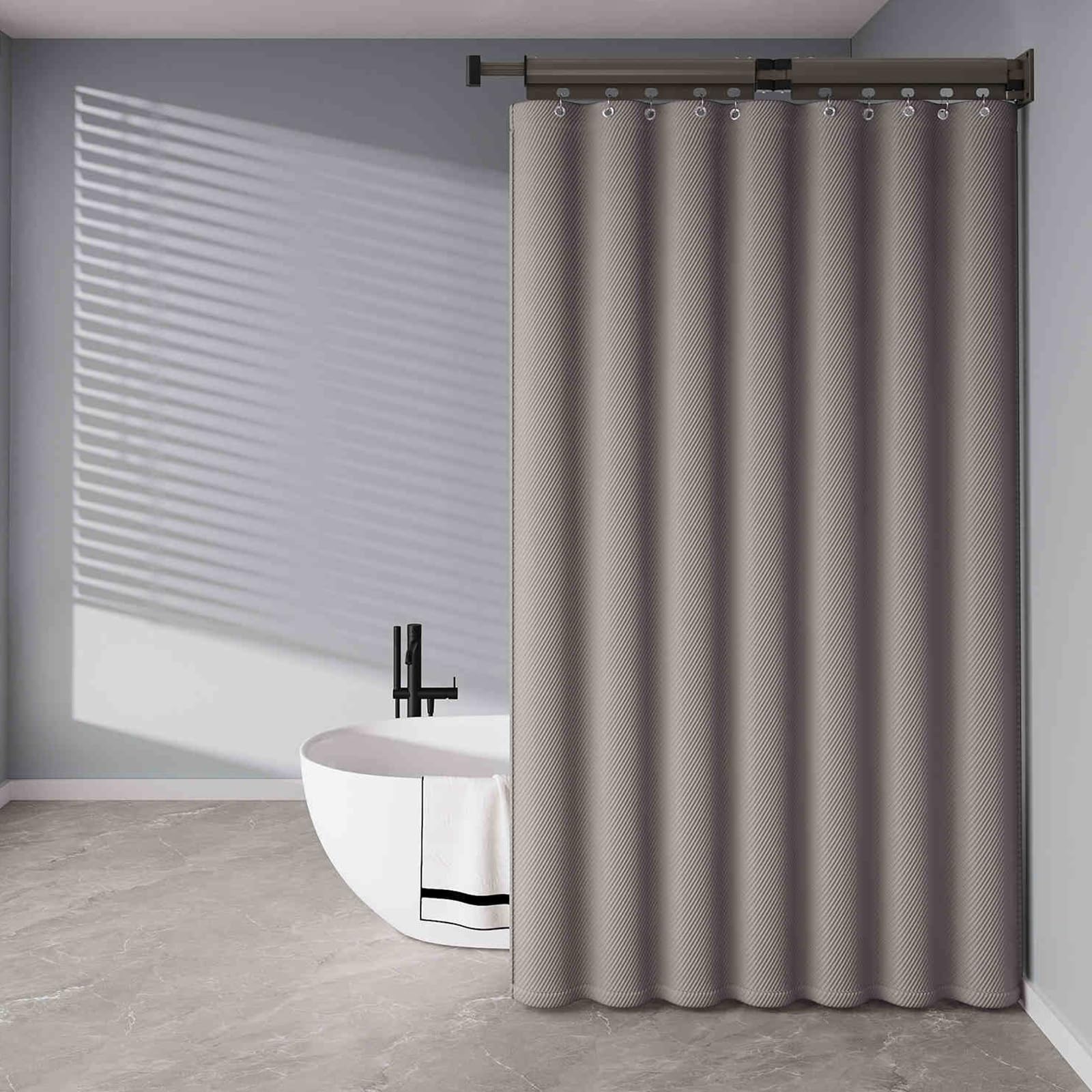 Barre de douche pliable pour salle de bain moderne et spa à la maison