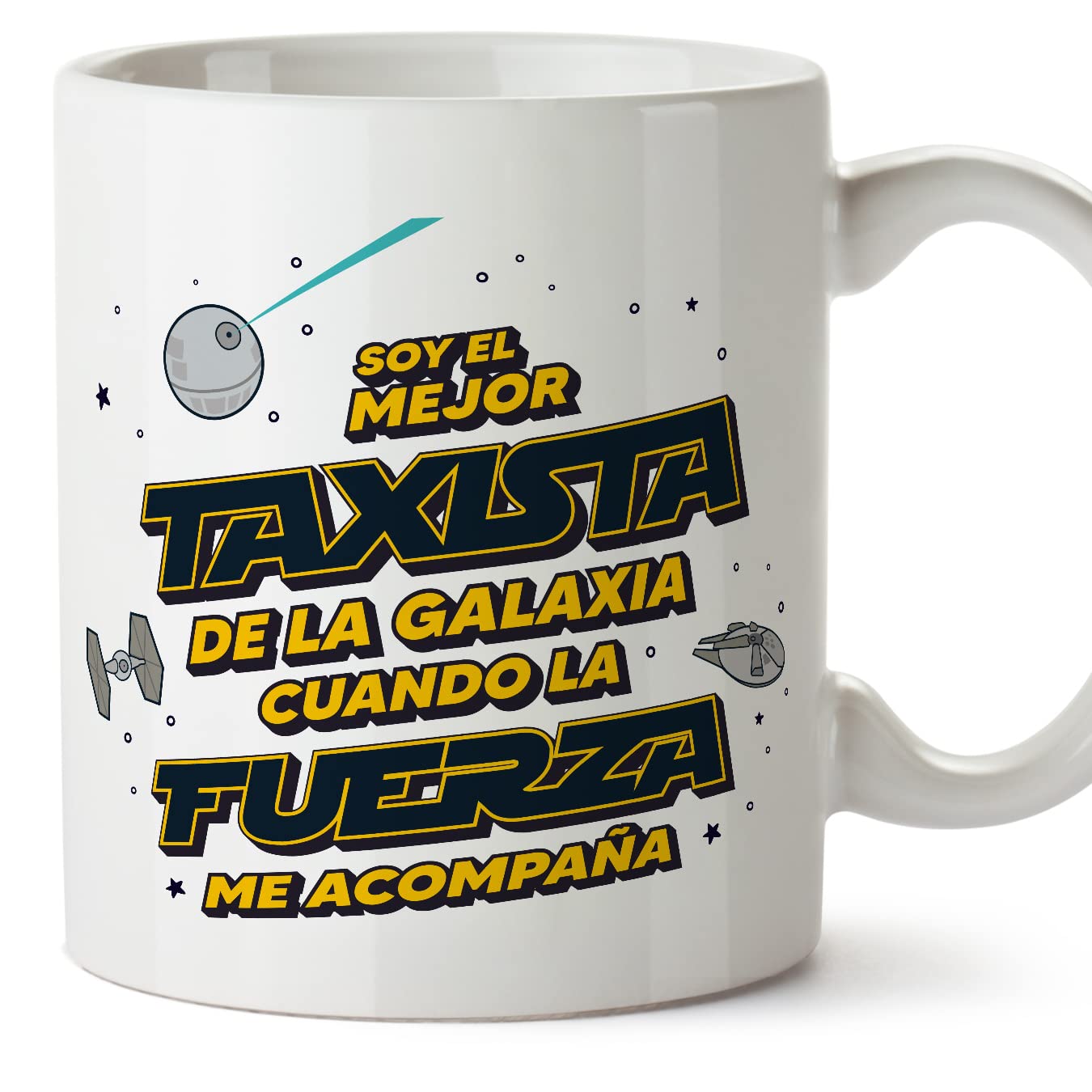 MUGFFINS Tazas para JEFE hombre - En Español - Mejor de la Galaxia Cuando Fuerza me Acompaña - 11 oz / 330 ml - Regalo original y divertido — view 162