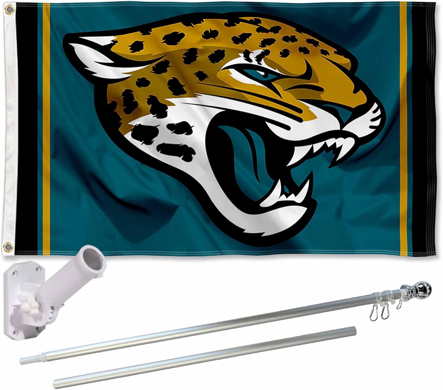 Jacksonville Jaguars Flag Pole and Bracket Kit
