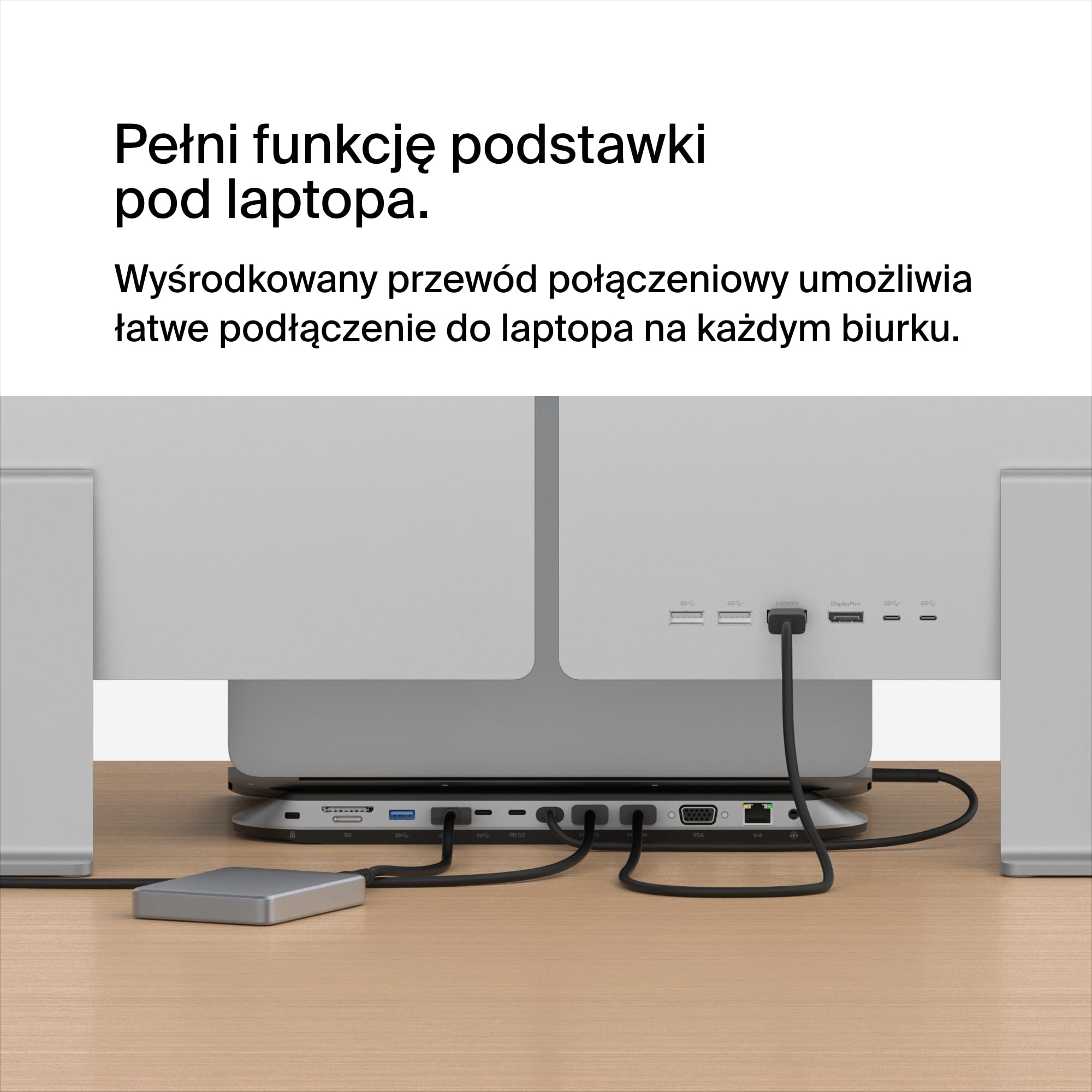 Belkin Connect Stacja dokująca USB-C 11 w 1 Dock Pro (obsługa 3 monitorów, Silicon Motion, Macbook, Windows, Chromebook, PD 100 W, transfer 10 Gb/s, Ethernet 2,5 Gb/s, czarny)