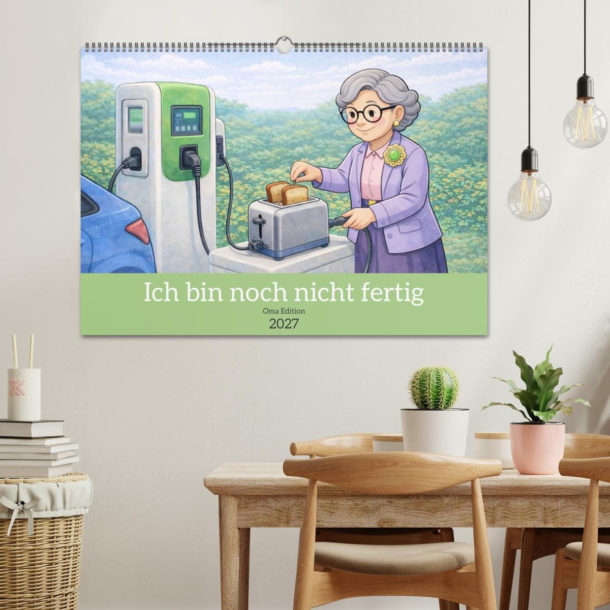 Ich bin noch nicht fertig - Oma Edition (Wandkalender 2027 DIN A2 quer), CALVENDO Monatskalender: Eine liebenswerte und moderne Oma meistert den Alltag. (CALVENDO Spass)