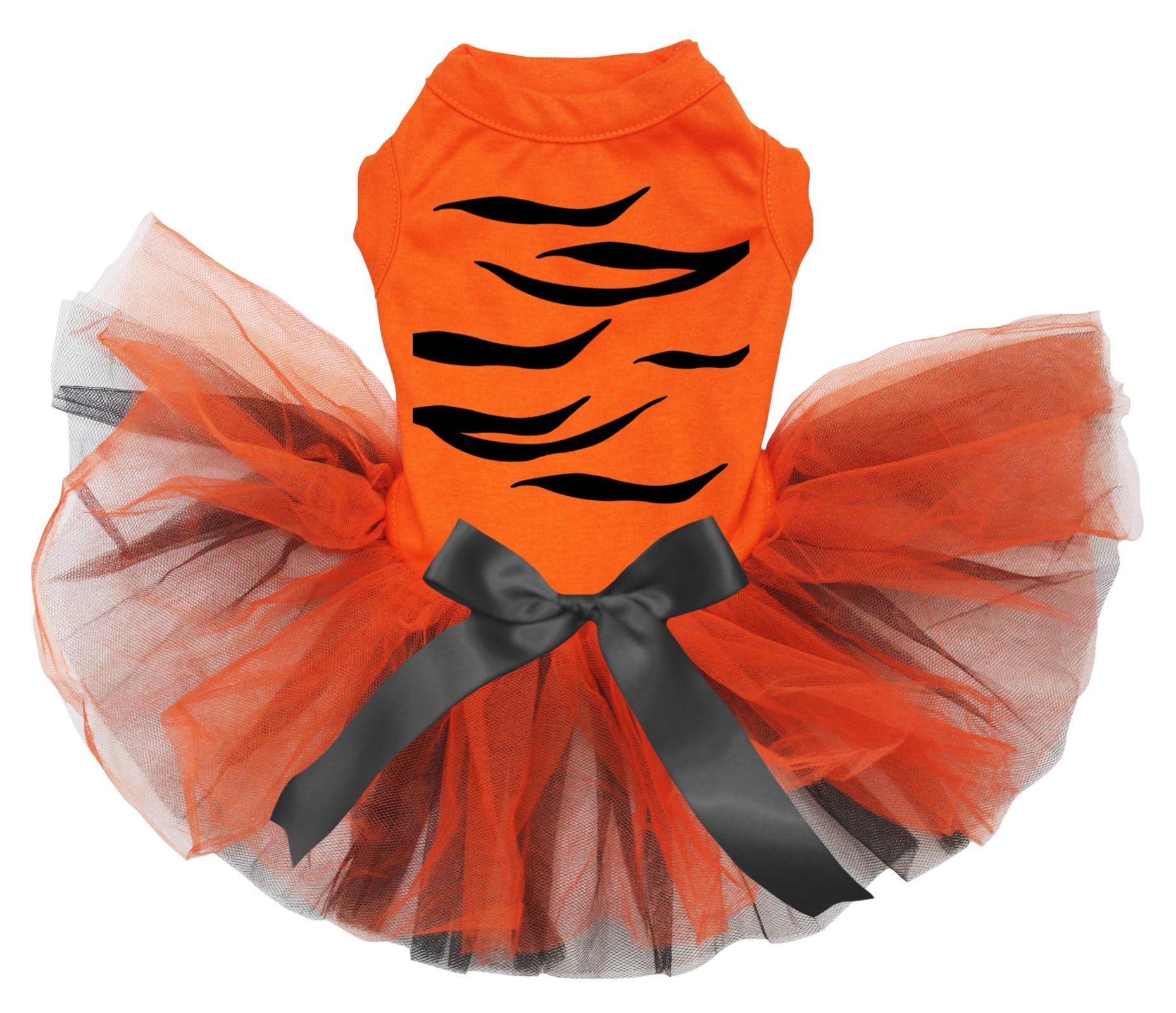 Robe pour chien motif tigre orange balade urbaine chic en XS