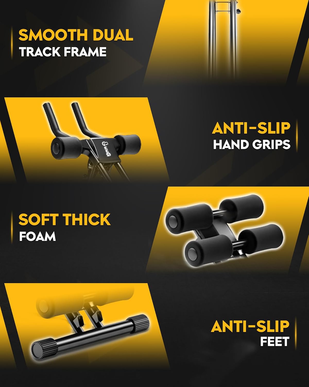 Ab Machine Abdominal Trainer Machine : Adjustable Ab Cruncher Foldable Core Strength Training Equipment Stomach Workout for Home Gym