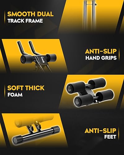 Miniatura 6 de Máquina de entrenamiento abdominal abdominal ajustable abdominal, plegable, equipo de entrenamiento de fuerza de núcleo, entrenamiento de estómago