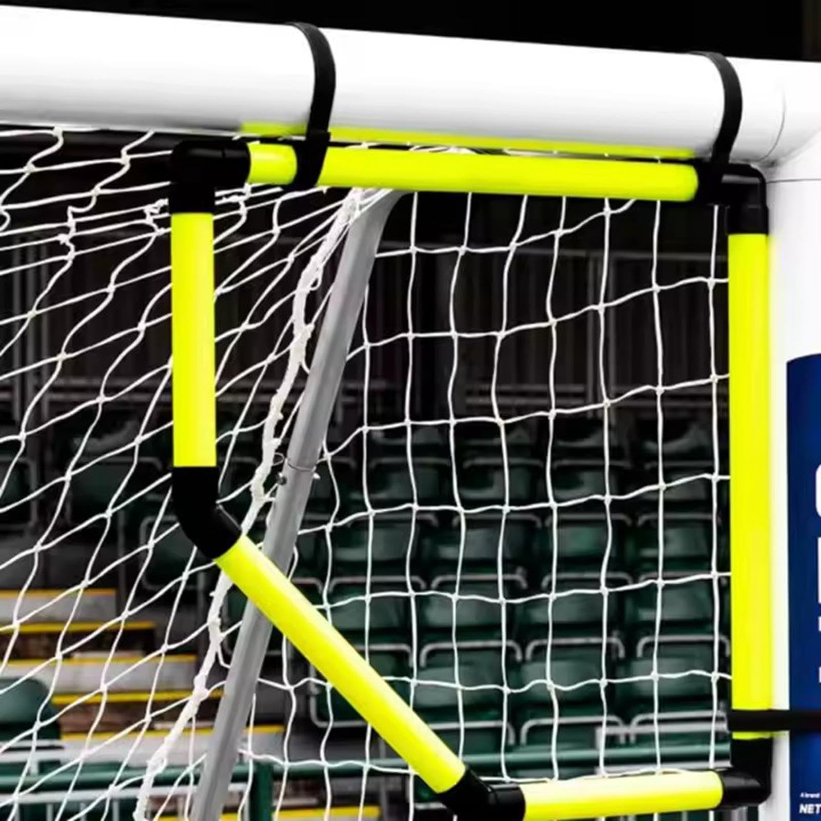 Porta da Calcio Portatile con Bersaglio Superiore, Attrezzatura Allenamento Calcio per Interni/Esterni, con Cinghie di Fissaggio