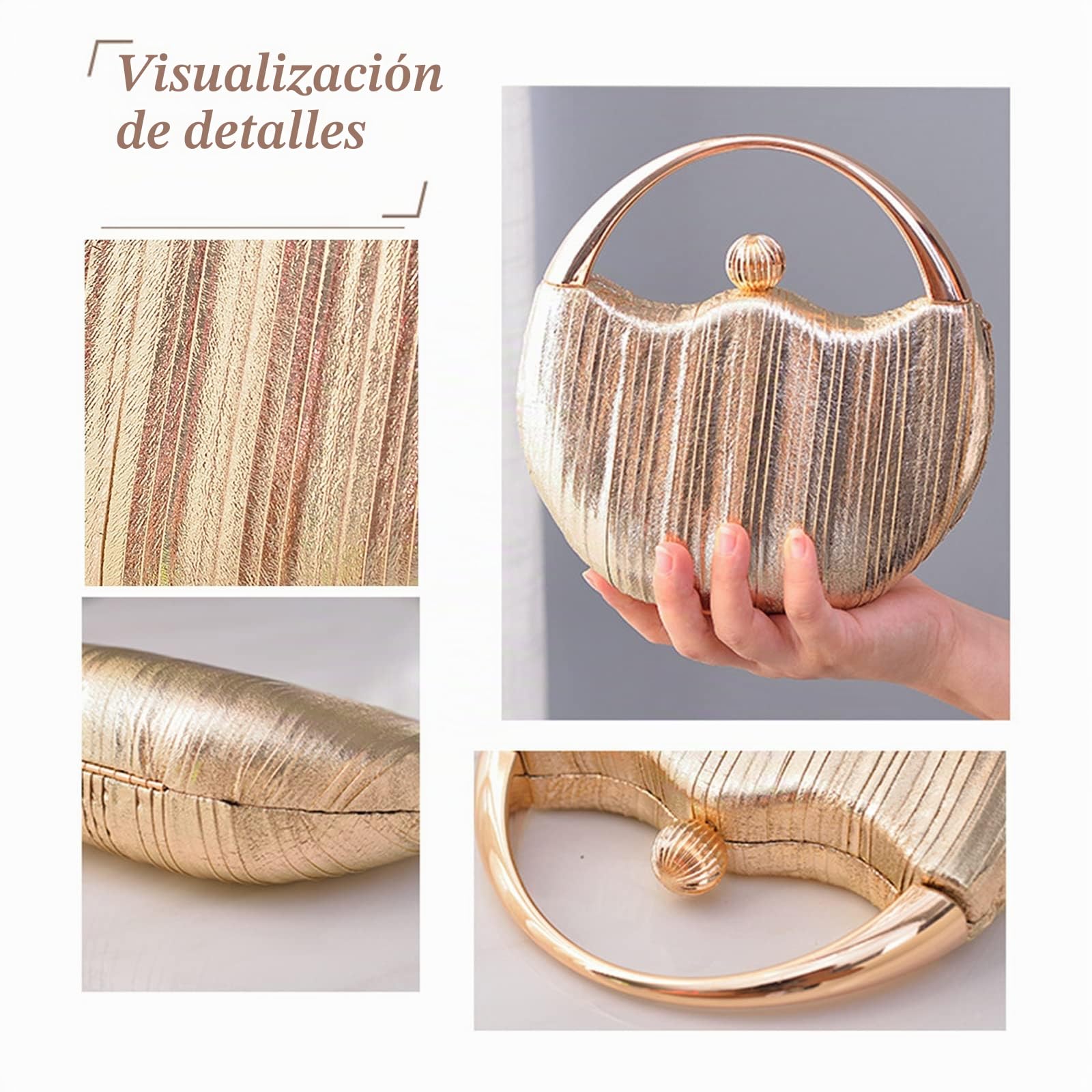 Bolsa de Noche para Mujer Bolso de Fiesta Brillante Bolso de Mano Bolsa de Cadena Bling Bolso de Hombro Elegante Bolso Bandolera para Fiesta de Graduación Banquete Boda Negro