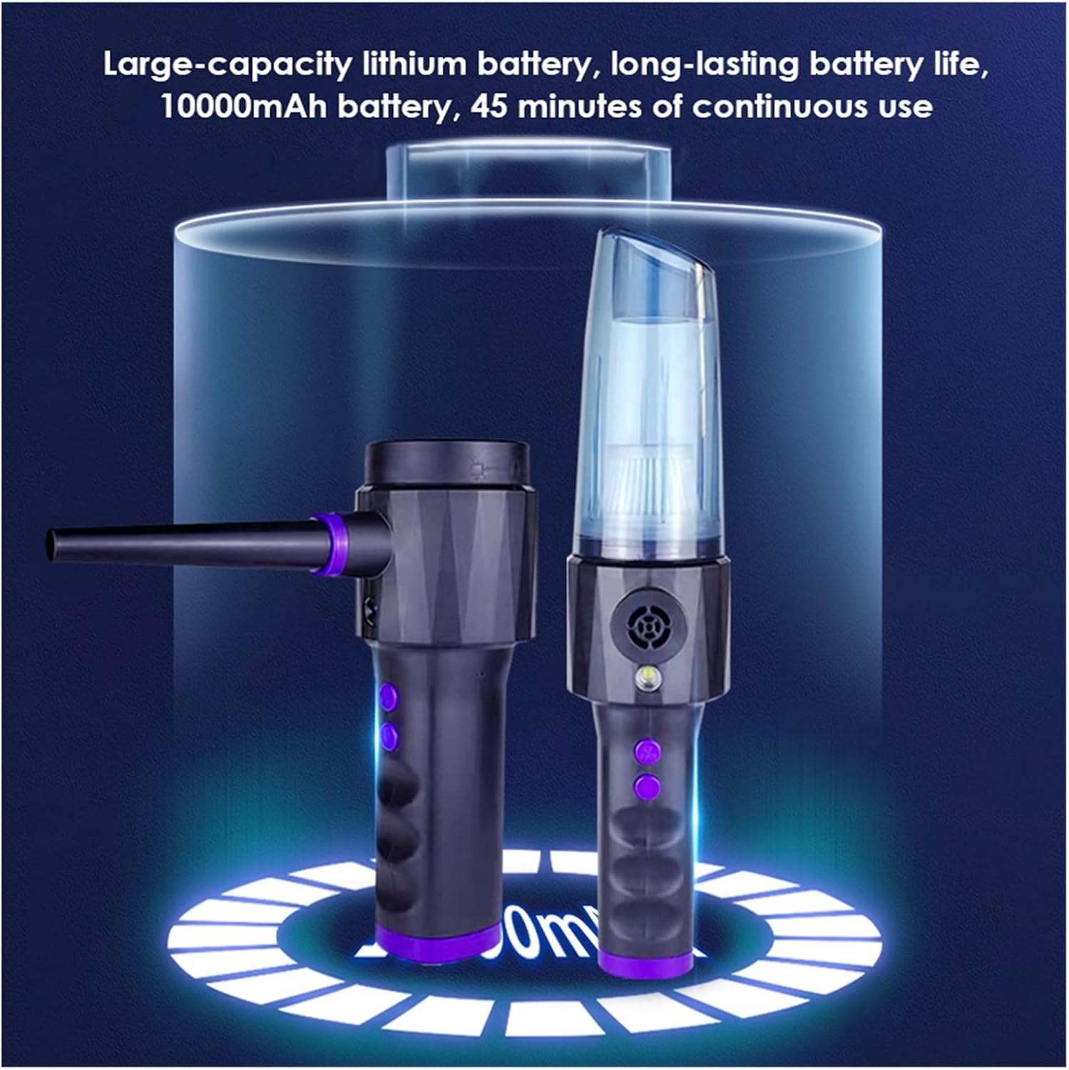 Car Vacuum Cleaner Wireless Air Duster 2 in 1 Portable Electric Air Blower for Keyboard Computer Seat Device Cleaning Machine (Color : 10000)