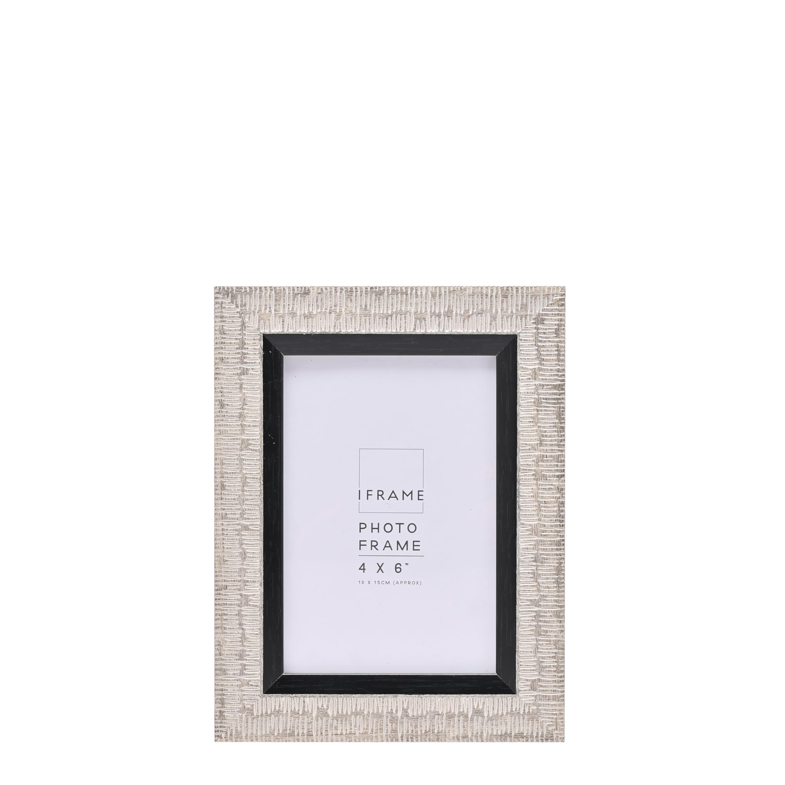Widdop And Co Grey Iframe By Impressions® Finish Photo Frame | Freestanding Textured Frame For Tabletop Display | Stylish Home Decor And Gift Idea (, 4X6)