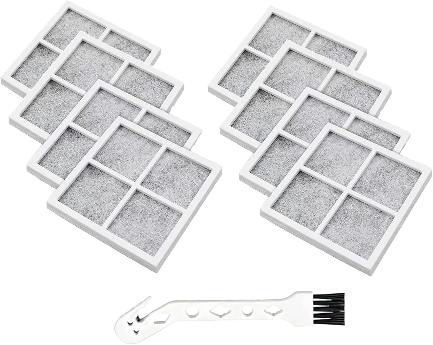 8 Pack Refrigerator Air Filter Fit for LG LT120F Refrigerator Air Filter Replacement and Fit for Kenmore Elite 46-9918 469918 ADQ73214402 ADQ73214403 6 Month Replacement Refrigerator Air Filter