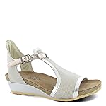 NAOT Women's Fiona Wedge Sandal Beige Lizard Lthr/Rose Gold Combo 9-9.5 N US