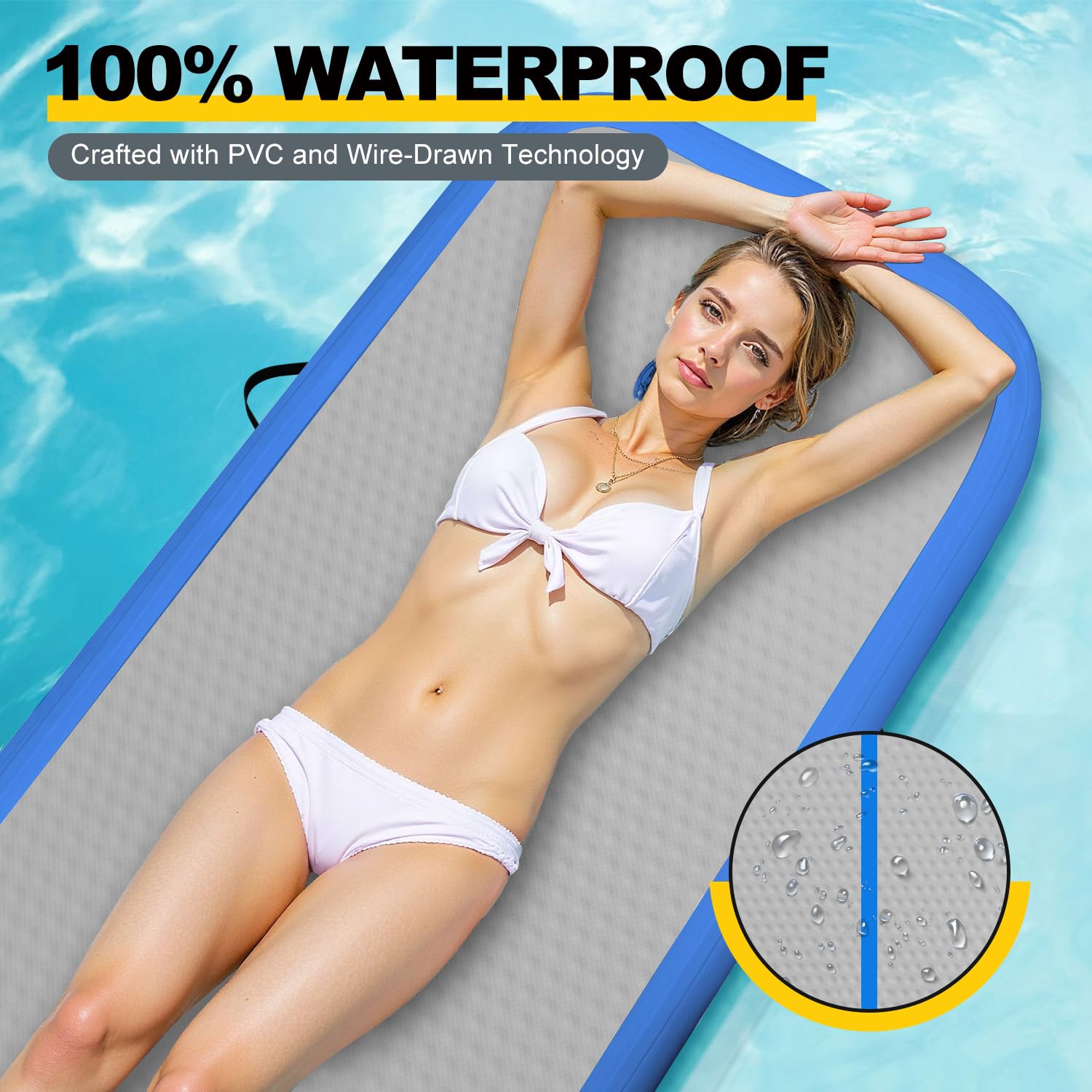 Colchoneta hinchable para gimnasia, colchoneta Airtrack Tumbling