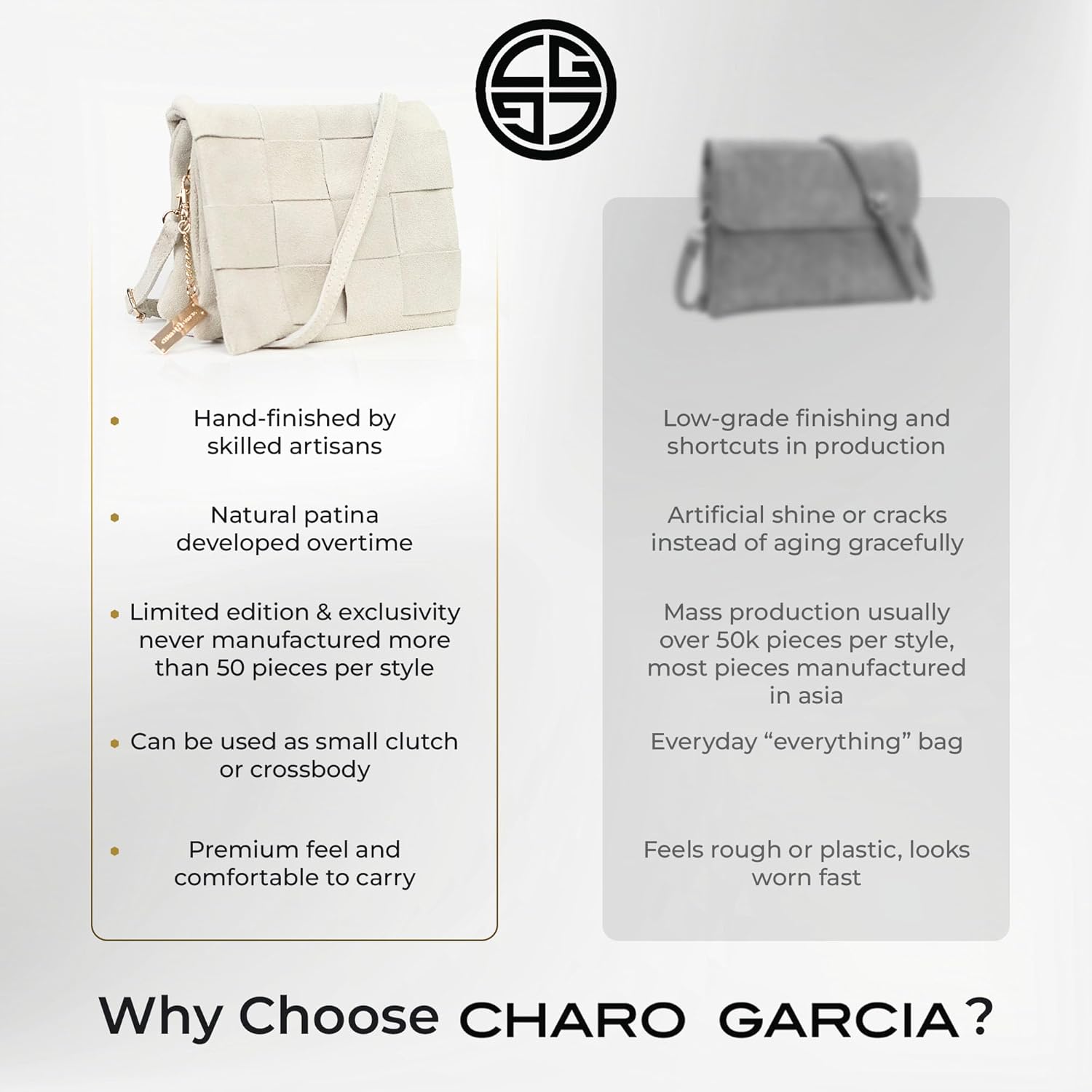 Premium Italian Leather Handmade in Florence, Italy. Suede Crossbody Bag for Women with a Detachable Strap Made in Italy - Image 6