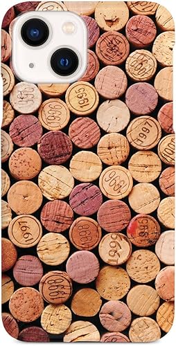 Inspired Cases - Funda con textura 3D para iPhone 13 - Funda protectora de goma para iPhone 13 de Apple, corcho de vino, bebedor de vino
