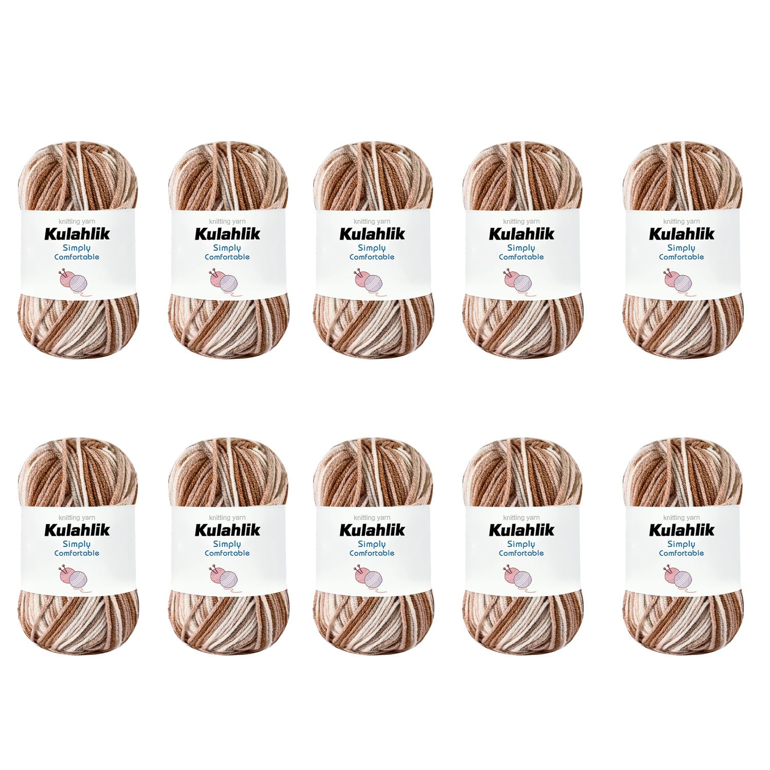 250g(5x50g) Acrylic Yarn for Crochet/Knitting, Colorful Gradient Yarn Thread, 5 Rolls Skeins, Perfect for Any Knitting Crochet and Crafts Mini Project — view 65