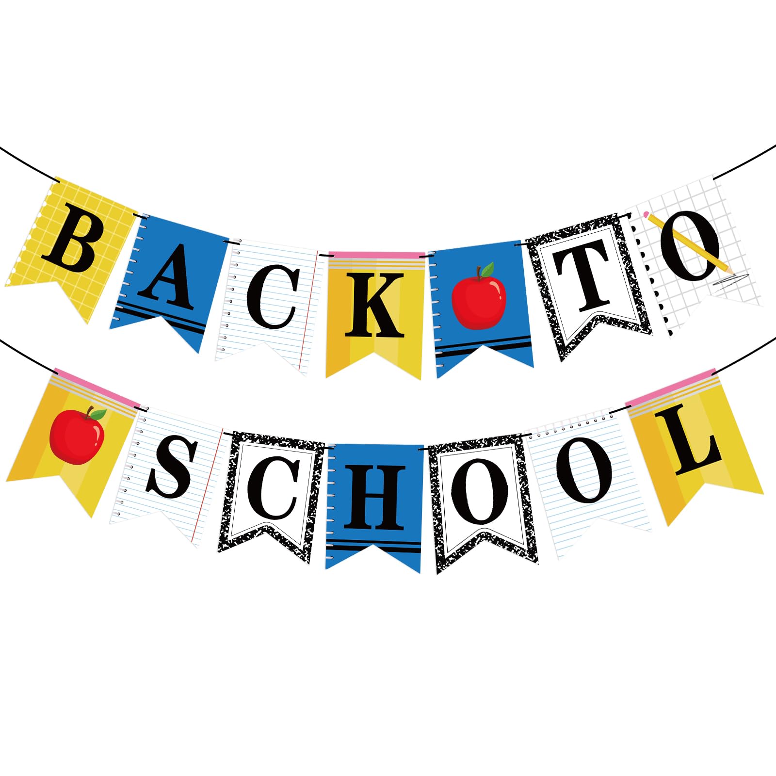 Hooqict Back to School Banner Decorations Welcome Back Party Banner for First Day of School Office Classroom Bulletin Board Decorations