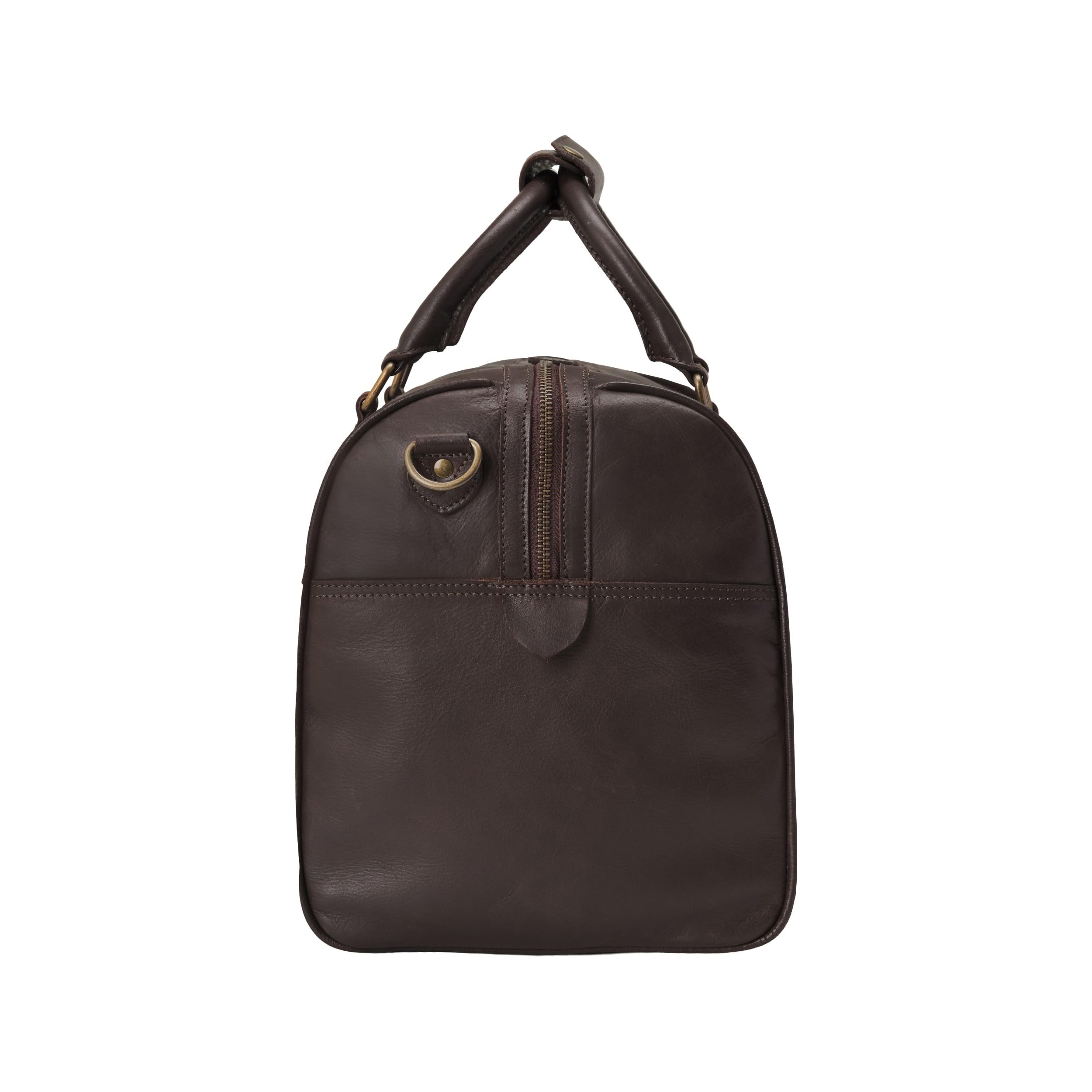 DRAKENSBERG Leder Weekender 'Mitch' 46cm Reisetasche Handgepäck 25L Kaffee-Braun