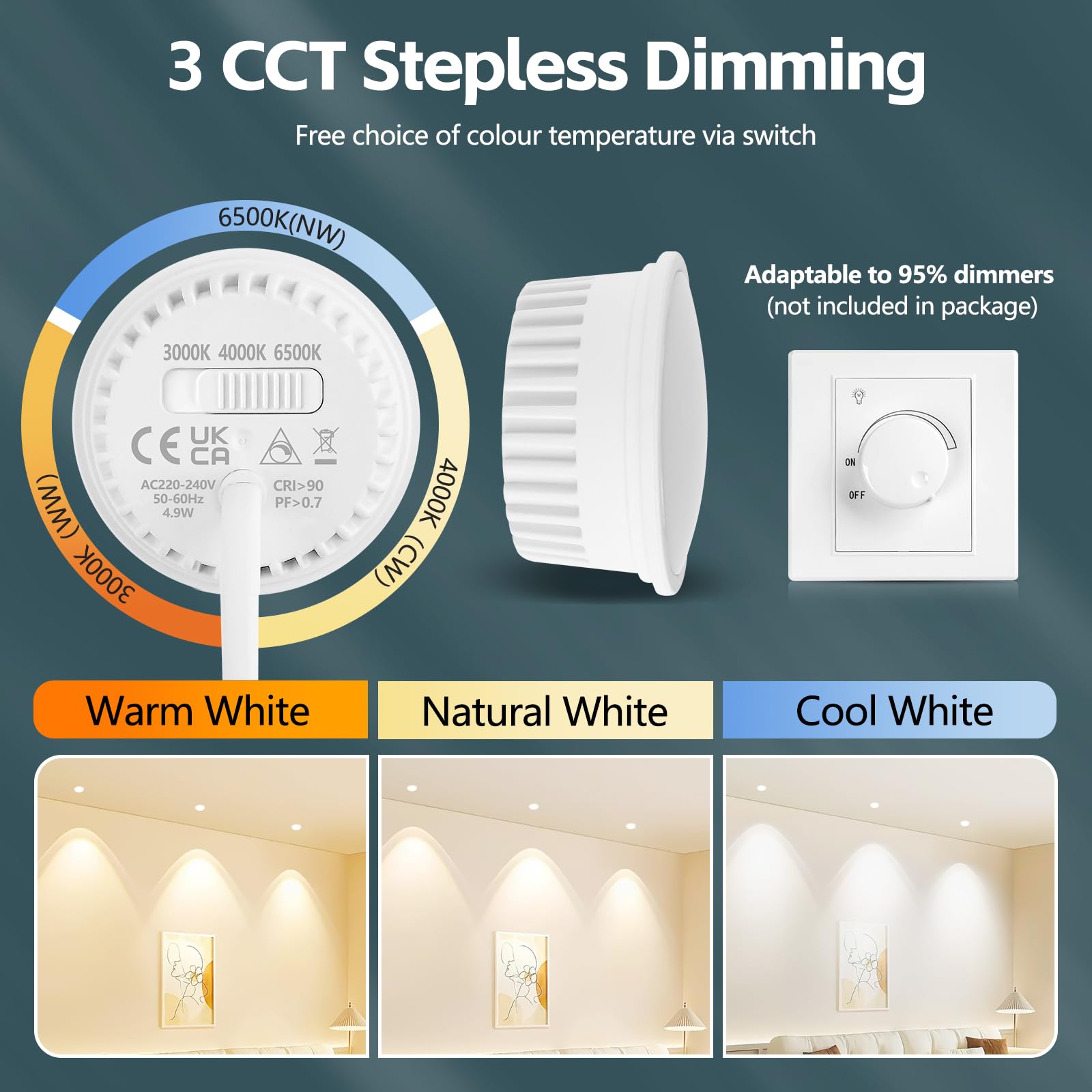 ALUSSO GU10 Smart LED Birne - WLAN RGB & Dimmbar Mit Alexa Sprachsteuerung