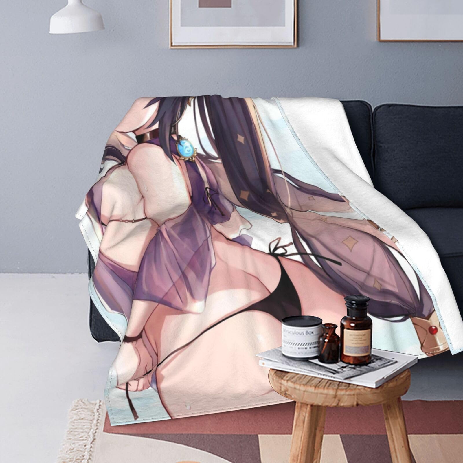 Amazon｜ブランケット 毛布 セクシー アニメキャラ柄 げんしん モナ海 