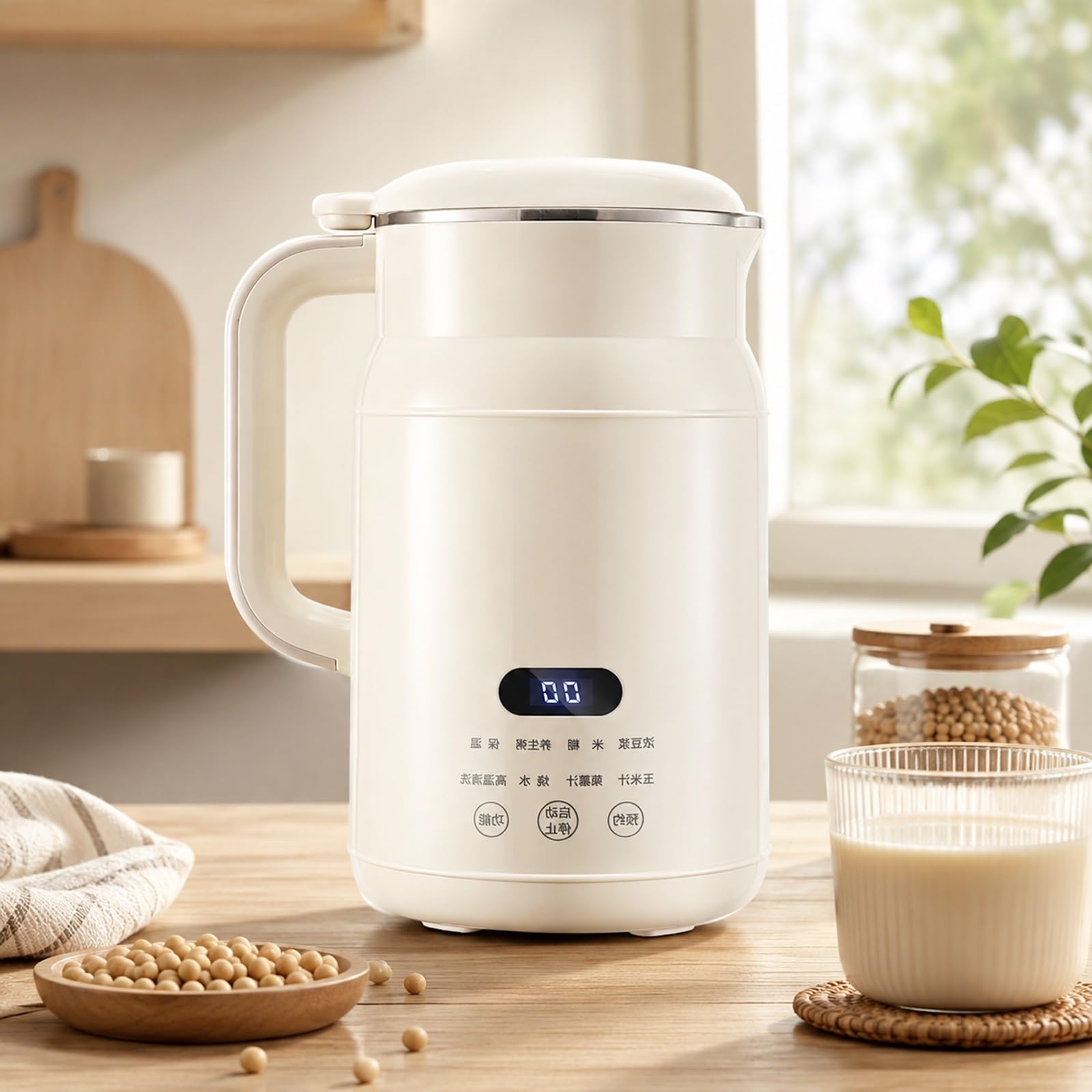 Máquina Automática de Leche Vegetal, 27oz para Leche de Almendra y Soja | Máquina 9 en 1 para Avena y Bebidas Sin Lácteos, 10 Cuchillas Inox, Autolimpieza, Temporizador de 24H
