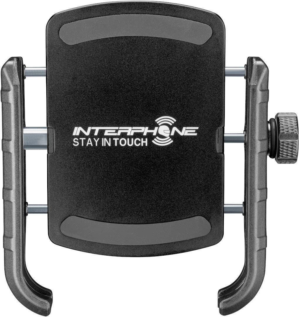 INTERPHONE SMCRAB - Supporto Universale Porta Smartphone da Moto - Alluminio - Orientabile a 360 per Manubrio Tondo di Diametro 16/30 mm