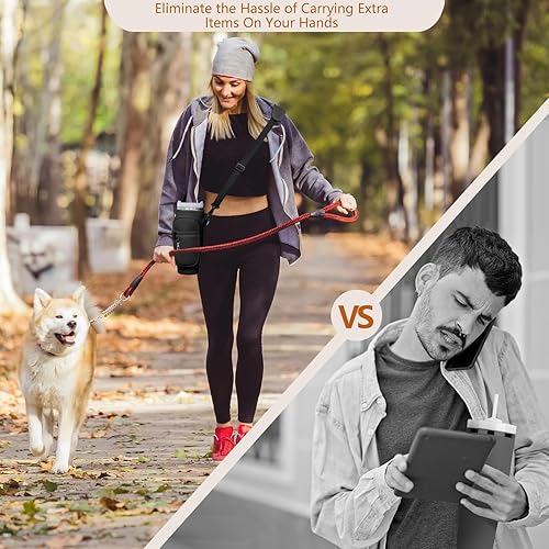 Miniatura 2 de Water Bottle Carrier Bag Phone Pocket for Stanley 40 oz Tumbler, Neoprene Water Bottle Holder with Adjustable Strap for Hiking Biking Camping