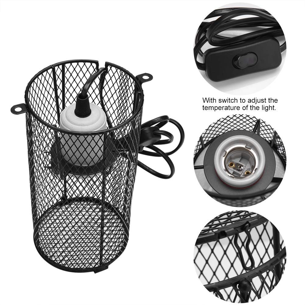 Pet riscaldamento a raggi infrarossi lampada rettili UV ceramica rettile lampada di riscaldamento luci di conservazione inverno riscaldamento forniture per serpente lucertola tartaruga anfibi(EU plug)