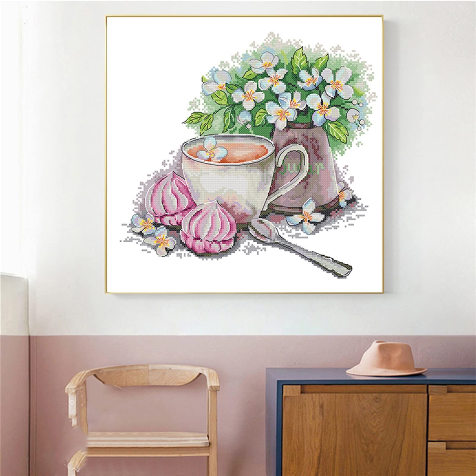 Amazon.co.jp: クロスステッチキットの絵画パターンの布の手作りの