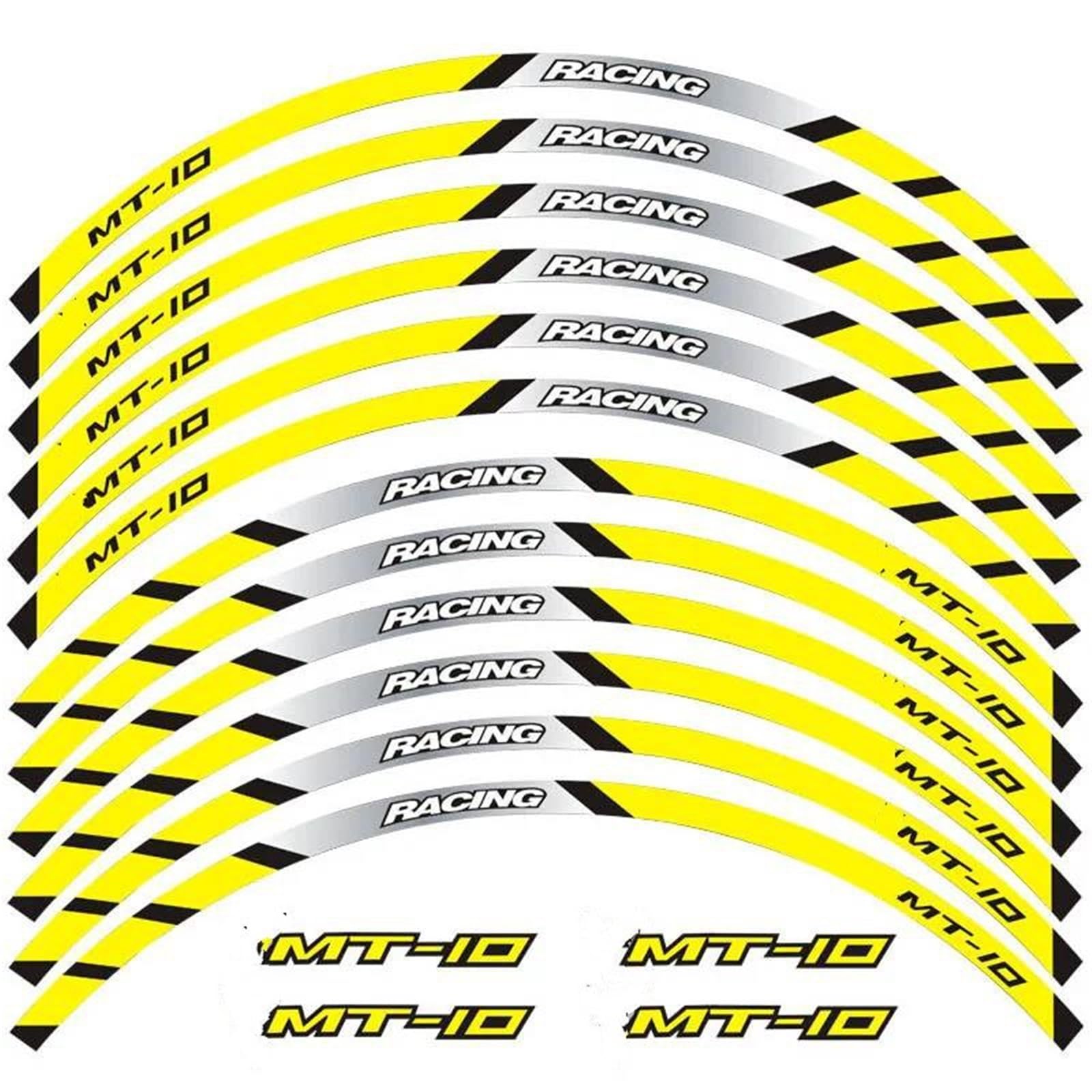 Motorcycle Decoration Decal Wheels Tire Rim Racing Reflective Decals Stickers for Yamaha MT-10 Mt10 Motorbike(Color6)