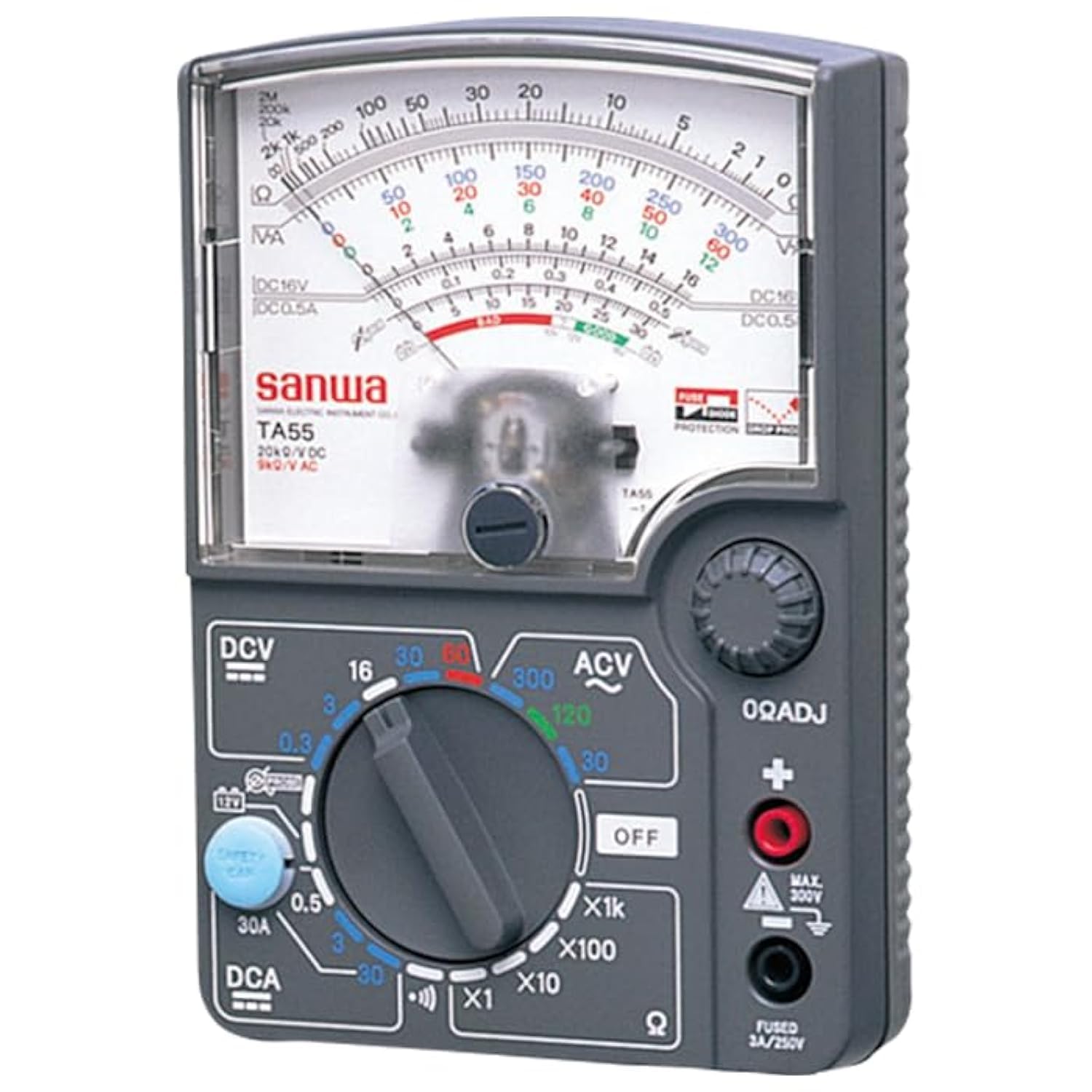 Japan Sanwa TA55 Analog Multitesters Multifunction Multi-Range Pointer Multimeter On-Off Beep 30A DC Current Test-image-30