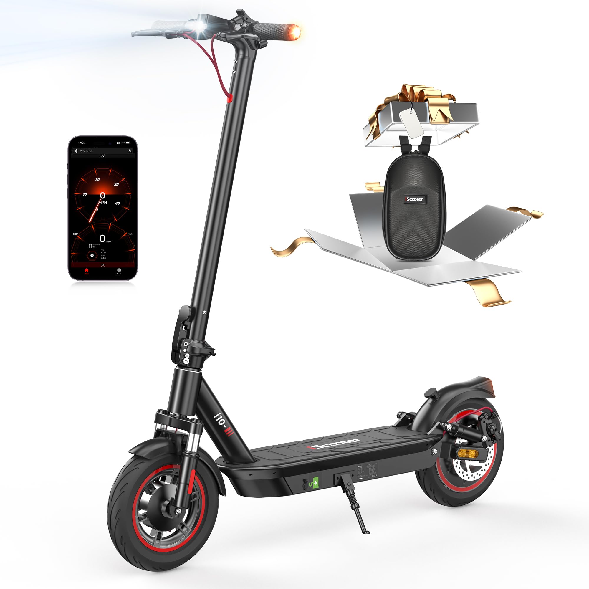 iScooter Electric Scooter for Adults 50 28 Miles Long Range 28 25 Mph Speed 750W 650W Powerful Motor