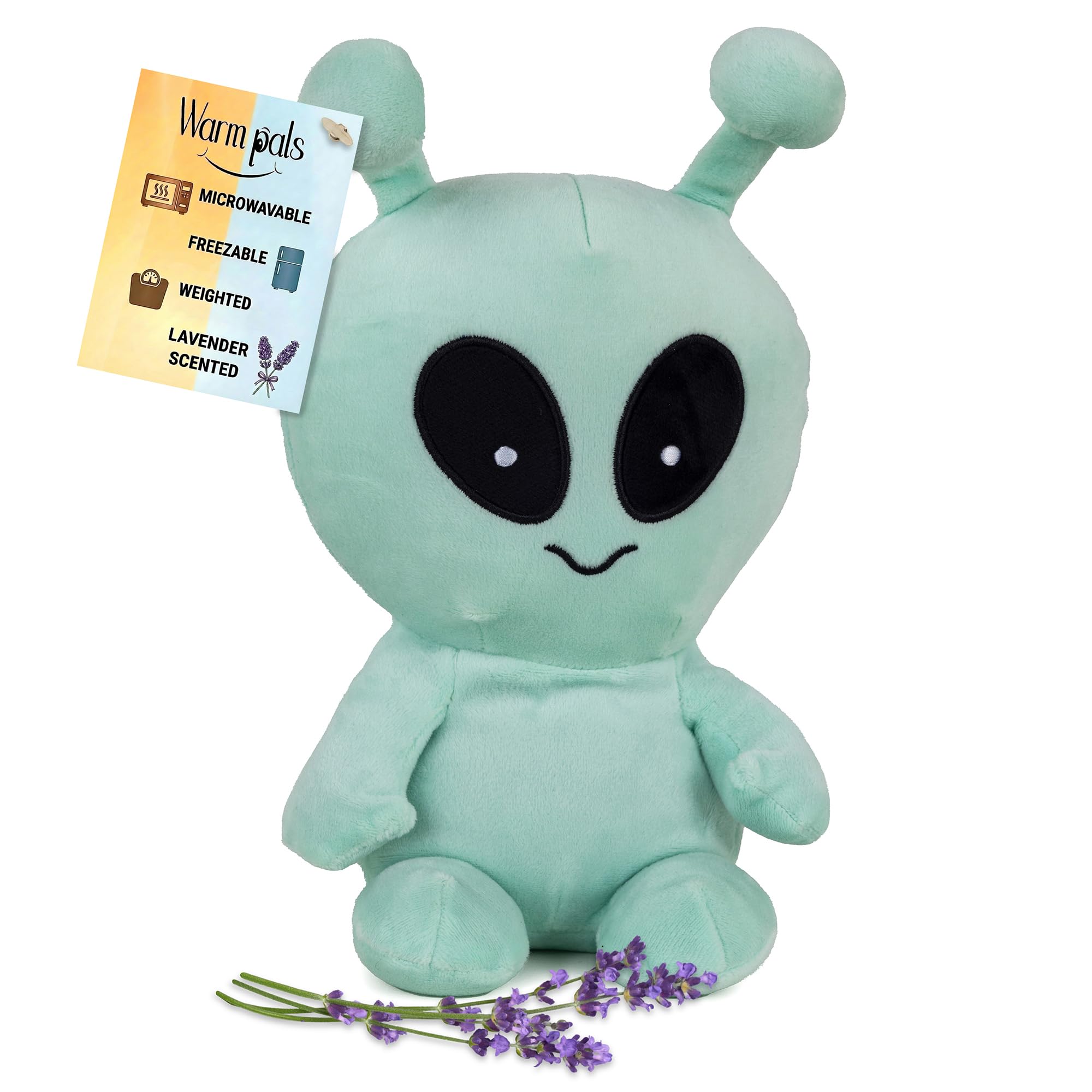 1i4 Group Warm Pals Glow in the Dark Alien, Microwavable Weighted Plush