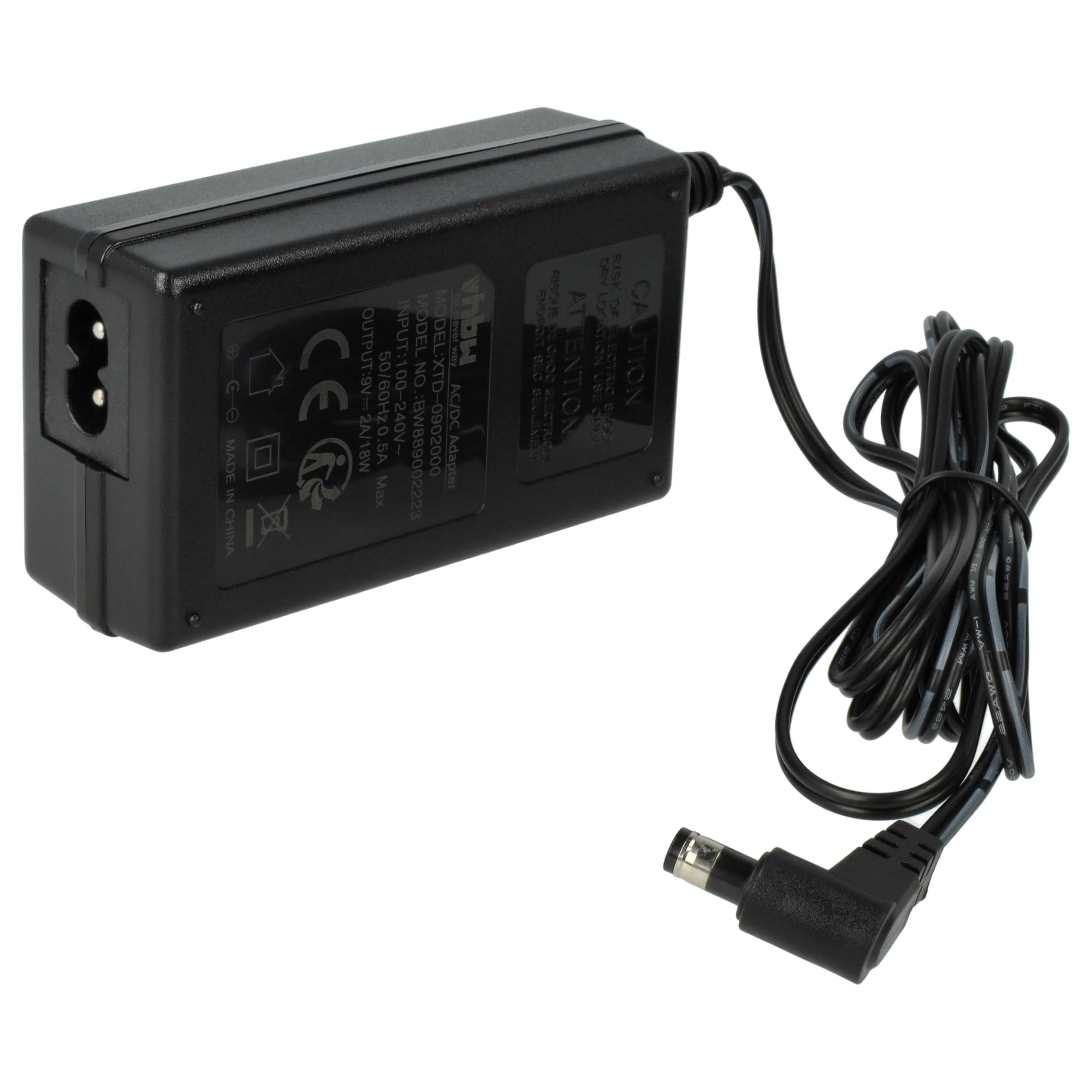 vhbw 1 x zasilacz kompatybilny z Casio CTK-720, CTK-731, CTK-810, CTK-710, CTK-800 - zasilacz AC/DC, 9 V