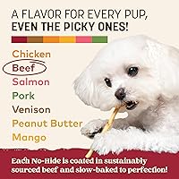 Vista 6 de Earth Animal No Hide Stix - Palitos masticables sin cuero de larga duración para perros pequeños, sabor a carne de res - Paquete de valor de 20