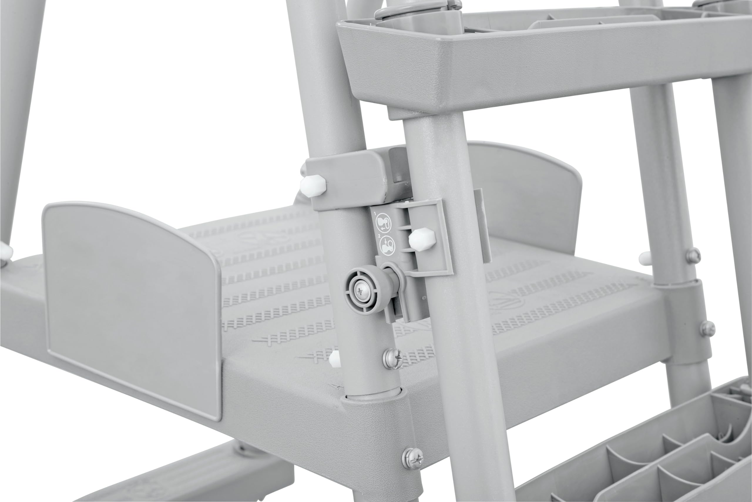 Echelle de sécurité 2x4 marches avec Plateforme pour Piscine 132 cm